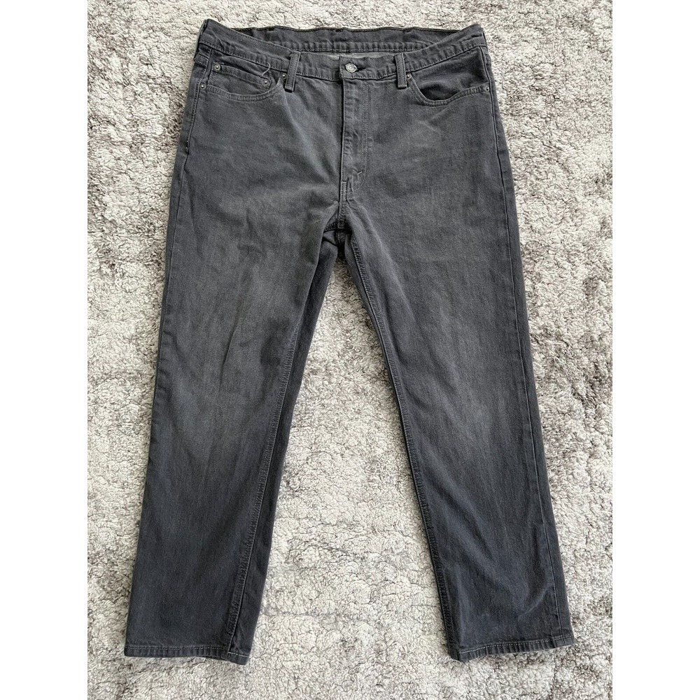 Levis 541 Jeans Mens 38x30 Gray Stretch Straight Leg Regular Fit Pockets Denim
